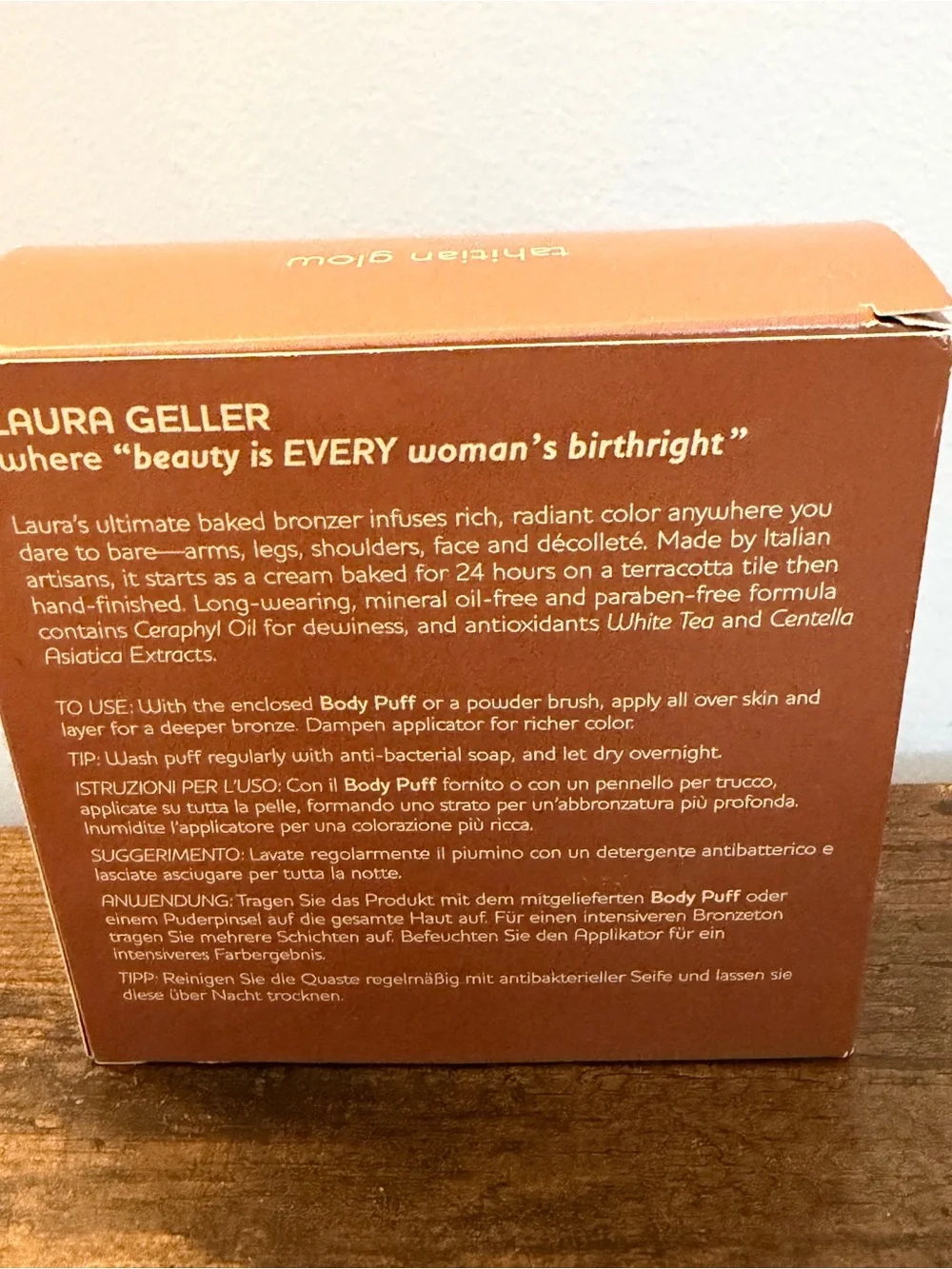 Laura Geller Baked Bronzer Box in Peachy Bronze Orange